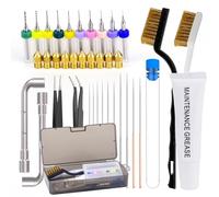 WDTPUCN Ultimate 3D Printer Nozzle Cleaning Kit - 38-Piece Set with Brass Nozzles, Lubricant, Tools, and Accessories - Perfect for Ender 3 Upgrades and Maintenance