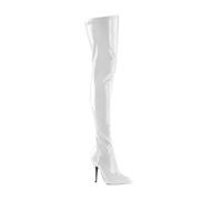 WDUDSUDUW Women's 4.72-Inch Stiletto Over-The-Knee Boots with Side Zipper Design, Suitable for Wedding Parties, Fashion Shows, and More.,White,5 UK