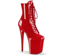 WDUDSUDUW Women's Sexy High Heels, 8In Platform Stiletto Low-Top Boots, Shiny Leather Pole Dancing Shoes,red,4 UK