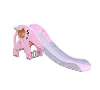WDW Big Elephant Slide Baby Children Orange/Pink Indoor Outdoor Garden Toy 1.8m (Grey-Pink)