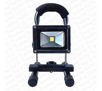 WDW LED Floodlight Work Rechargeable 10W Light Outdoor Cool White 5 Colours Black