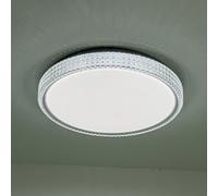 Wdw Lumina 50Cm Round Flush-Fit Led Ceiling Light With Remote Control To Change Colours And Brightness