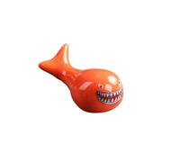 WDWDW Chopstick Rest Chopsticks Holders Restaurant Cute Rack and Spoon for Kitchen,6 Pieces Shark Ceramic Stand Cartoon Home Pencil Orange Red Racks
