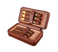WDWDW Cigar Boxs, Humidors, Travel Cigar Humidor Case with Humidifier Portable Cigar Humidor for 4-6 Cigars Cigar Box Men/4Cigars/a