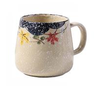 WDWDW Coffee Cup Vintage Mug Japanese Retro Style Ceramic Cups,380ml Kiln Change Clay Breakfast Creative Gift