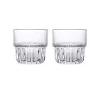 WDWDW Coffee Mug Transparent Glass Cup Ice Glasses Striped Cocktail Stackable Glassware Home Beverage Juice
