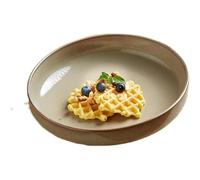 WDWDW Fruit Basket Modern Tea Tray Candy Plate Dessert Salad Bowl Retro Ceramic Vegetable Round Deep Dinner Tableware