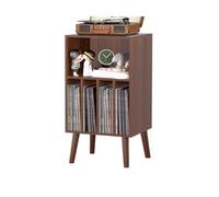 WDWDW Record Holder Wooden LP Record Player Stand Vinyls Storage Holder Organizer Table Classical For Files Book Storage