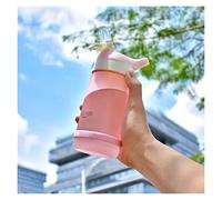 WDWDW Summer Cup Cute Girl Simple Fresh Water Students Sippy Adult Portable Frosted Plastic
