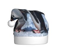 WDXQHY A pair of penguins Adult Plush Christmas Hat Festive Holiday Decoration and Party Accessory Christmas hat for Adult Holiday party decorations hat