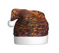 WDXQHY Autumn Sunrise Adult Plush Christmas Hat Festive Holiday Decoration and Party Accessory Christmas hat for Adult Holiday party decorations hat