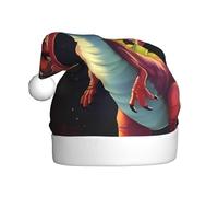 WDXQHY big-mouthed dinosaur Adult Plush Christmas Hat Festive Holiday Decoration and Party Accessory Christmas hat for Adult Holiday party decorations hat