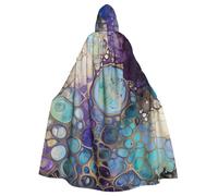 WDXQHY Colored bubbles Adult Halloween Cloak with Hood Comfortable Elastic Party Cape Perfect for Costumes Cosplay Halloween Parties Hooded Cloak