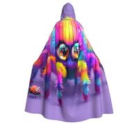 WDXQHY Colored spider Adult Halloween Cloak with Hood Comfortable Elastic Party Cape Perfect for Costumes Cosplay Halloween Parties Hooded Cloak
