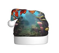 WDXQHY Cute clown fish Adult Plush Christmas Hat Festive Holiday Decoration and Party Accessory Christmas hat for Adult Holiday party decorations hat
