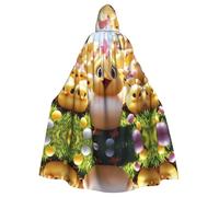 WDXQHY Cute little duck Halloween Hooded Cloak Full Print Polyester Costume Cape for Cosplay Parties Masquerades Comic Cons Lightweight Comfortable No-Itch Fabric with Tie Closure
