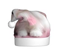 WDXQHY Cute little milk cat Adult Plush Christmas Hat Festive Holiday Decoration and Party Accessory Christmas hat for Adult Holiday party decorations hat