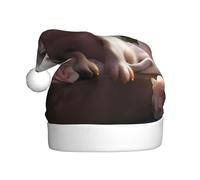 WDXQHY Cute young pig Adult Plush Christmas Hat Festive Holiday Decoration and Party Accessory Christmas hat for Adult Holiday party decorations hat