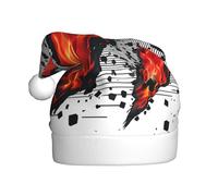 WDXQHY Dynamic flame Adult Plush Christmas Hat Festive Holiday Decoration and Party Accessory Christmas hat for Adult Holiday party decorations hat