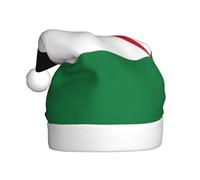 WDXQHY Flag of the State of Palestine Adult Plush Christmas Hat Festive Holiday Decoration and Party Accessory Christmas hat for Adult Holiday party decorations hat