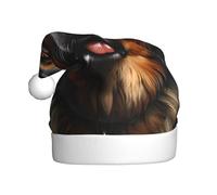 WDXQHY German Shepherd Adult Plush Christmas Hat Festive Holiday Decoration and Party Accessory Christmas hat for Adult Holiday party decorations hat