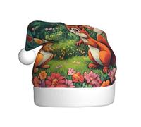 WDXQHY Happy animals in the forest Adult Plush Christmas Hat Festive Holiday Decoration and Party Accessory Christmas hat for Adult Holiday party decorations hat