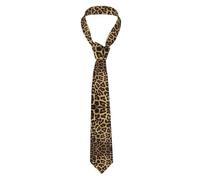 WDXQHY Leopard Print Men's Silk Necktie Floral Print Tie for Business Casual Wear Polyester Fabric Perfect for Weddings Dating business tie