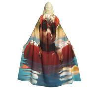 WDXQHY Mayday Piggy with glasses Adult Halloween Cloak with Hood Comfortable Elastic Party Cape Perfect for Costumes Cosplay Halloween Parties Hooded Cloak
