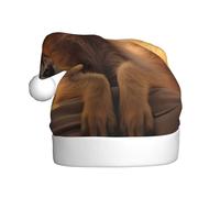 WDXQHY Meerkats in the desert Adult Plush Christmas Hat Festive Holiday Decoration and Party Accessory Christmas hat for Adult Holiday party decorations hat