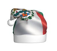 WDXQHY Mexican flag Adult Plush Christmas Hat Festive Holiday Decoration and Party Accessory Christmas hat for Adult Holiday party decorations hat