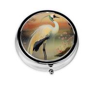 WDXQHY Mini Round Pill Box Compact and Portable Made with Electroplated Iron Eco-Friendly Travel Organizer for Medication Home Office or On-The-Go Use Convenient 3-Compartment Design