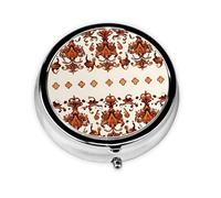 WDXQHY Mini Round Pill Box Compact and Portable Made with Electroplated Iron Eco-Friendly Travel Organizer for Medication Home Office or On-The-Go Use Convenient 3-Compartment Design