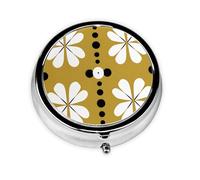 WDXQHY Mini Round Pill Box Compact and Portable Made with Electroplated Iron Eco-Friendly Travel Organizer for Medication Home Office or On-The-Go Use Convenient 3-Compartment Design