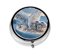 WDXQHY Mini Round Pill Box Compact and Portable Made with Electroplated Iron Eco-Friendly Travel Organizer for Medication Home Office or On-The-Go Use Convenient 3-Compartment Design