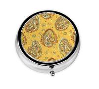 WDXQHY Mini Round Pill Box Compact and Portable Made with Electroplated Iron Eco-Friendly Travel Organizer for Medication Home Office or On-The-Go Use Convenient 3-Compartment Design