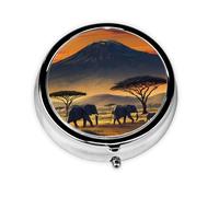WDXQHY Mini Round Pill Box Compact and Portable Made with Electroplated Iron Eco-Friendly Travel Organizer for Medication Home Office or On-The-Go Use Convenient 3-Compartment Design