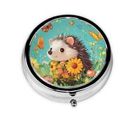 WDXQHY Mini Round Pill Box Compact and Portable Made with Electroplated Iron Eco-Friendly Travel Organizer for Medication Home Office or On-The-Go Use Convenient 3-Compartment Design