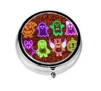 WDXQHY Mini Round Pill Box Compact and Portable Made with Electroplated Iron Eco-Friendly Travel Organizer for Medication Home Office or On-The-Go Use Convenient 3-Compartment Design