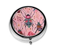 WDXQHY Mini Round Pill Box Compact and Portable Made with Electroplated Iron Eco-Friendly Travel Organizer for Medication Home Office or On-The-Go Use Convenient 3-Compartment Design