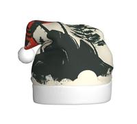 WDXQHY Mountains and pines Adult Plush Christmas Hat Festive Holiday Decoration and Party Accessory Christmas hat for Adult Holiday party decorations hat