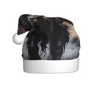 WDXQHY North American bison Adult Plush Christmas Hat Festive Holiday Decoration and Party Accessory Christmas hat for Adult Holiday party decorations hat