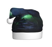 WDXQHY Northern Lights Adult Plush Christmas Hat Festive Holiday Decoration and Party Accessory Christmas hat for Adult Holiday party decorations hat