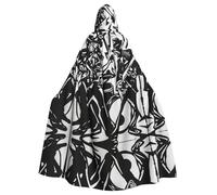 WDXQHY Play jazz music Halloween Hooded Cloak Full Print Polyester Costume Cape for Cosplay Parties Masquerades Comic Cons Lightweight Comfortable No-Itch Fabric with Tie Closure