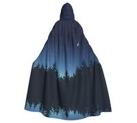 WDXQHY Pop through the forest Halloween Hooded Cloak Full Print Polyester Costume Cape for Cosplay Parties Masquerades Comic Cons Lightweight Comfortable No-Itch Fabric with Tie Closure