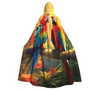 WDXQHY Small birds on the branches Adult Halloween Cloak with Hood Comfortable Elastic Party Cape Perfect for Costumes Cosplay Halloween Parties Hooded Cloak