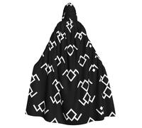 WDXQHY Twin Peaks Owl Halloween Hooded Cloak Full Print Polyester Costume Cape for Cosplay Parties Masquerades Comic Cons Lightweight Comfortable No-Itch Fabric with Tie Closure