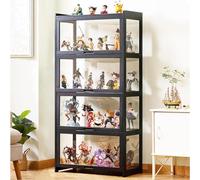 WDZDMYL Curio Display Cabinet, Display Cabinet Storage Shelves, Collectibles Toy Organizers Rack, Storage Cabinets and Bookcase for Playroom, Trophy Display Case 70×140cm/27.5×55in