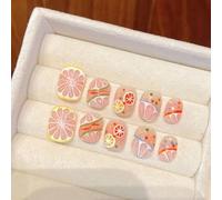 WDZDS 10pcs Detachable Long And Short False Nails Press On Nails Full Cover False Nails For Women And Girls Daily Decoration