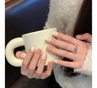 WDZDS 10pcs Detachable Long And Short False Nails Press On Nails Full Cover False Nails For Women And Girls Daily Decoration
