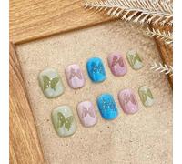 WDZDS 10pcs Detachable Long And Short False Nails Press On Nails Full Cover False Nails For Women And Girls Daily Decoration